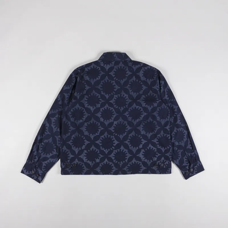 Universal Works Windcheater Sun Print Jacket Navy-2