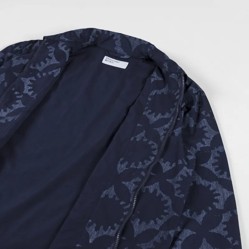 Universal Works Windcheater Sun Print Jacket Navy-4
