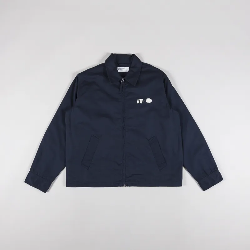 Universal Works Embroidered Windcheater Jacket Navy-1