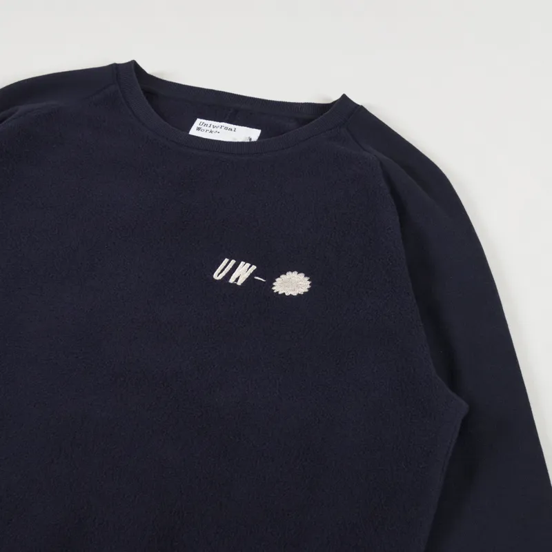 Universal Works Hotel Deluxe Crew Sweat Navy-3