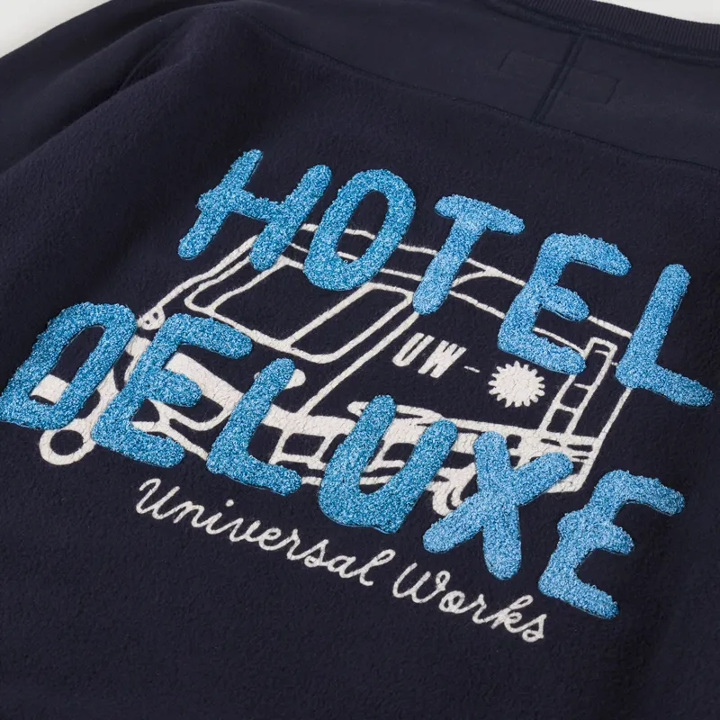 Universal Works Hotel Deluxe Crew Sweat Navy-4
