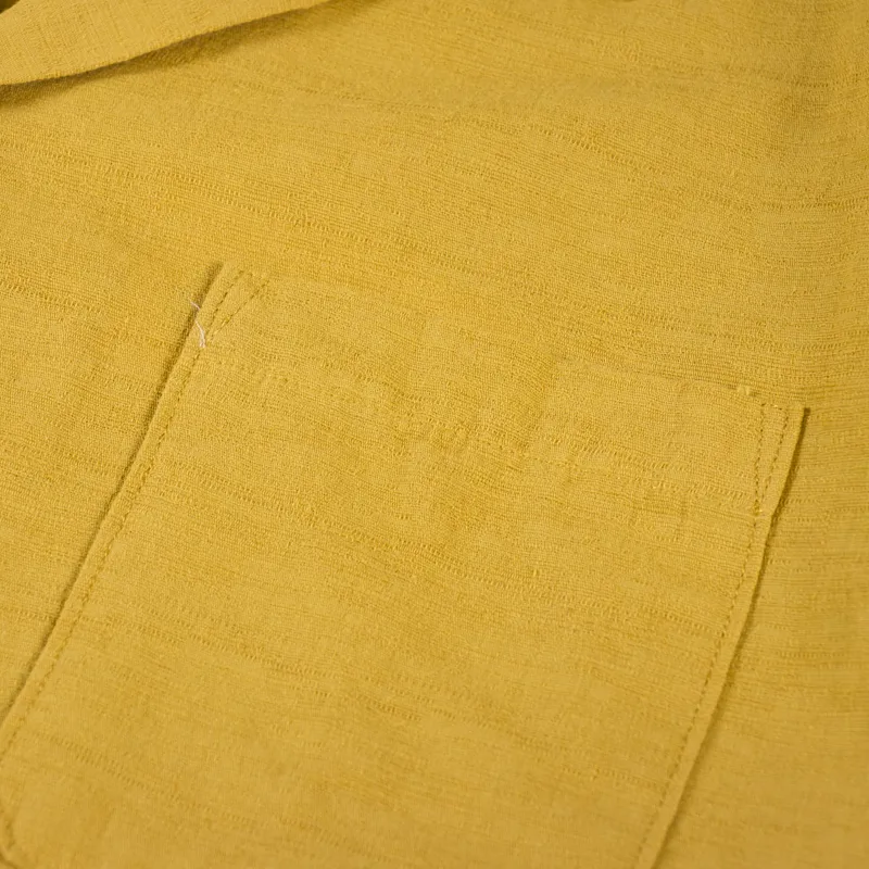 Universal Works Road Shirt Kamura Cotton Mustard-2