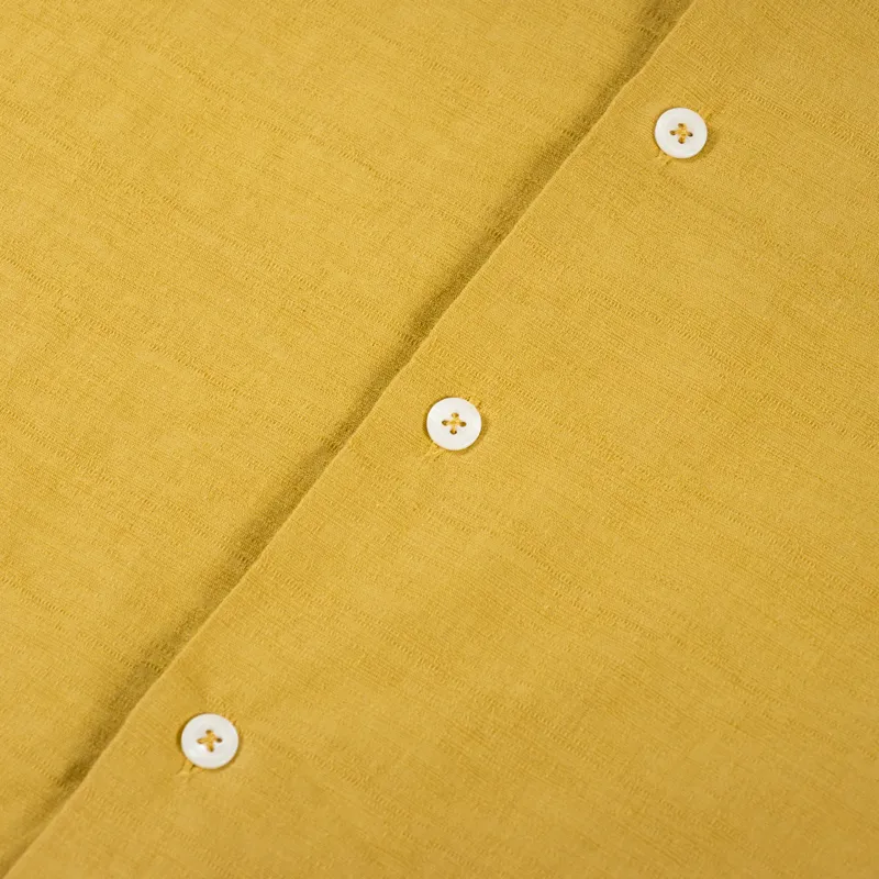 Universal Works Road Shirt Kamura Cotton Mustard-3