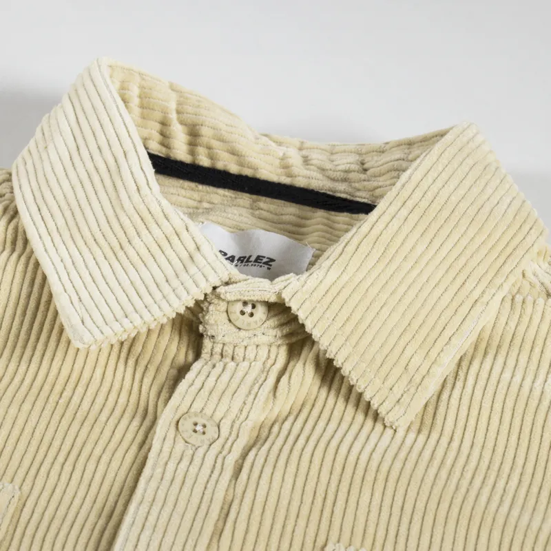 Parlez Track Cord Shirt Ecru-6
