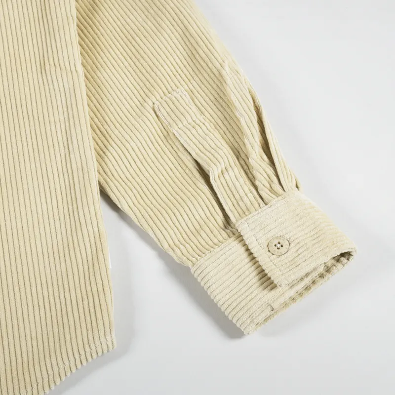 Parlez Track Cord Shirt Ecru-5