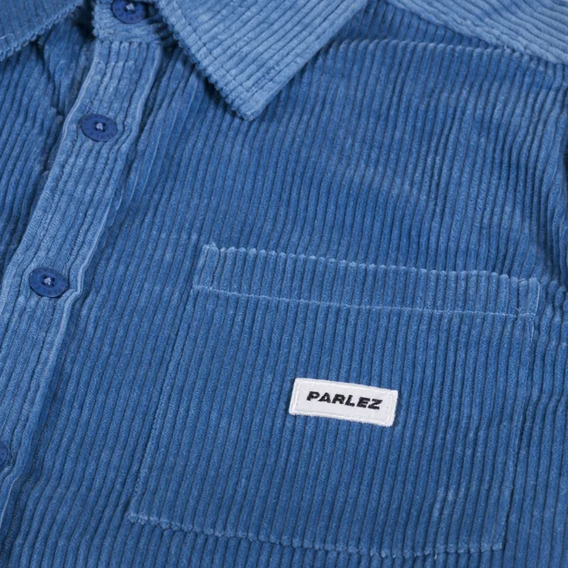 Parlez Track Cord Shirt Dusty Blue-7