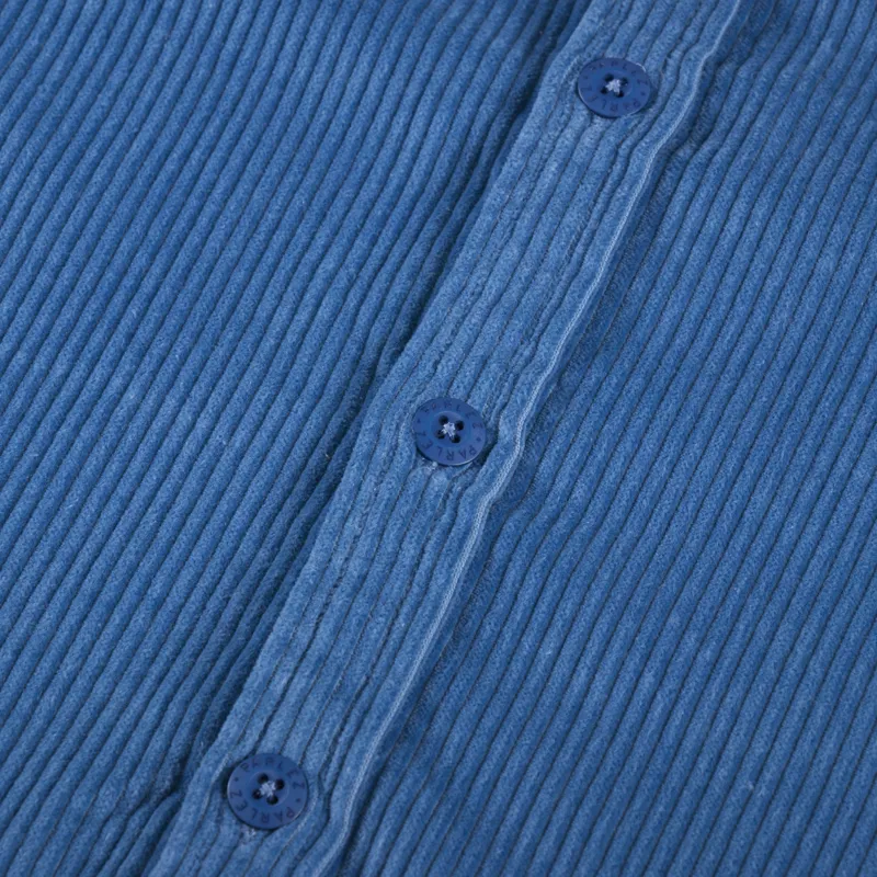 Parlez Track Cord Shirt Dusty Blue-8