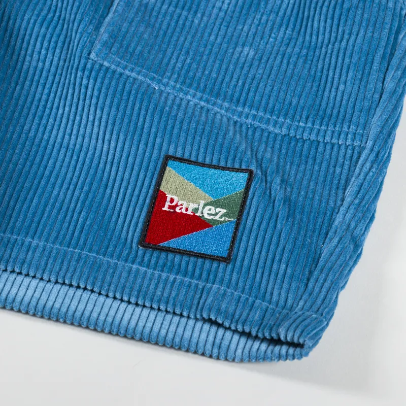 Parlez Campbell Cord Shorts Dusty Blue-5