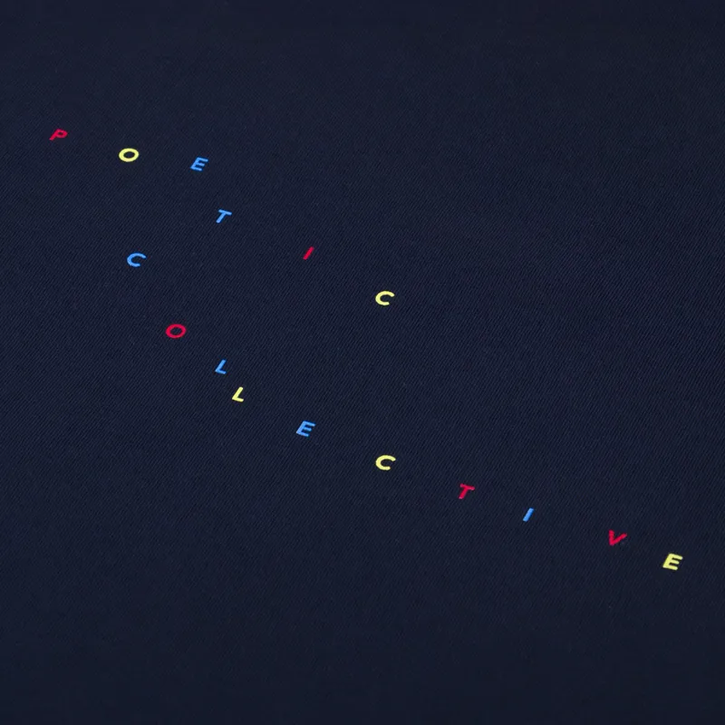 Poetic Collective Colour Logo T Shirt Navy-5