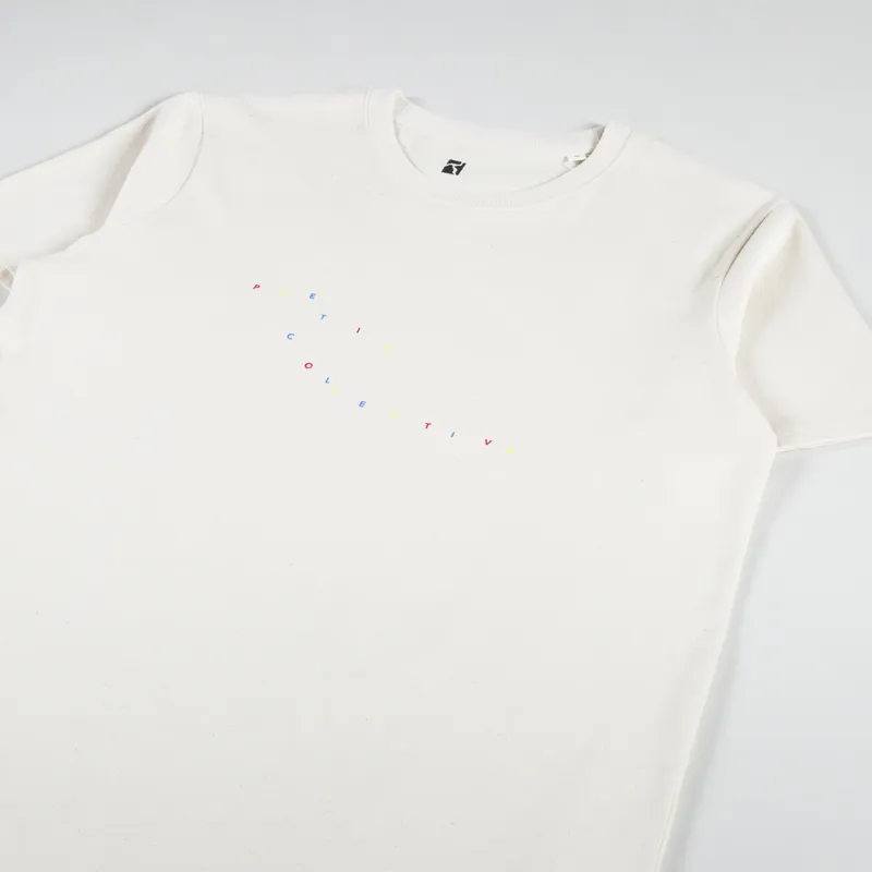 Poetic Collective Colour Logo T Shirt Natural White-3