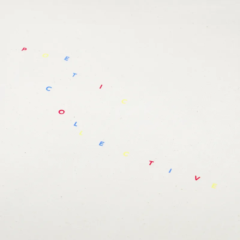 Poetic Collective Colour Logo T Shirt Natural White-5