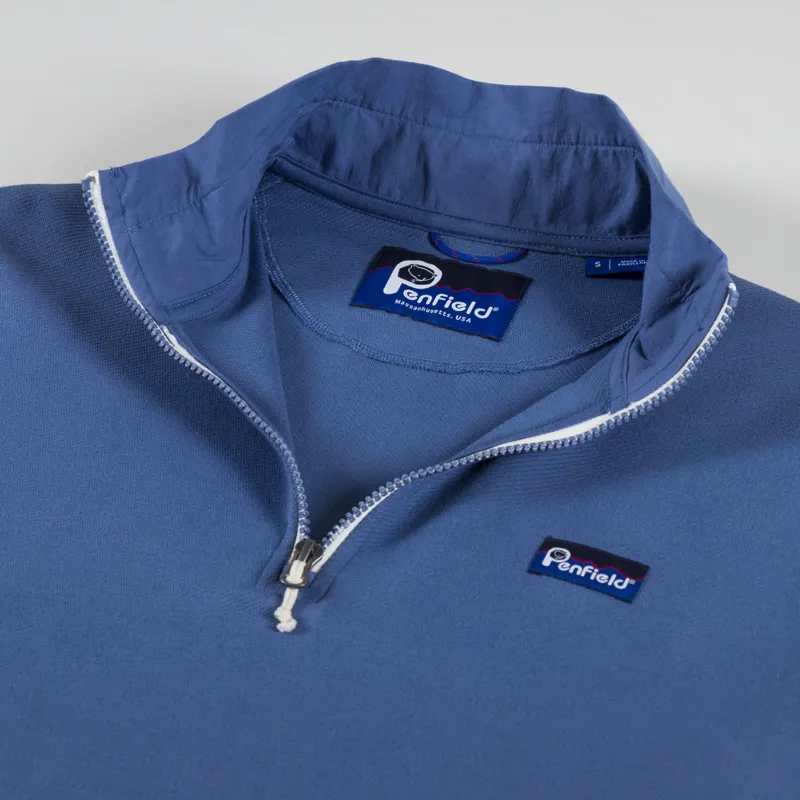 Penfield Washed Funnel Sweatshirt Blue Horizon-5