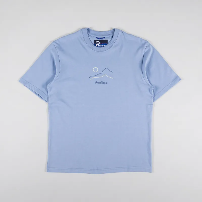 Penfield Embroidered Mountain T Shirt Soft Chambray