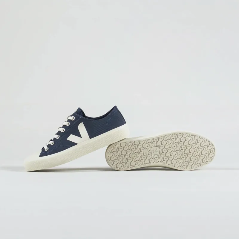 Veja Mens Wata II Low Ripstop Canvas Shoes Nautico Pierre Blue Veja Mens Wata II Low Ripstop Canvas Shoes Nautico Pierre Blue