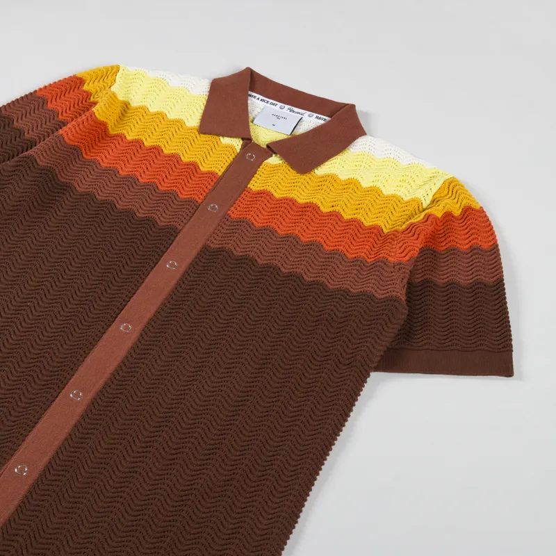 Percival Gum Drop Knitted Shirt Umber-1