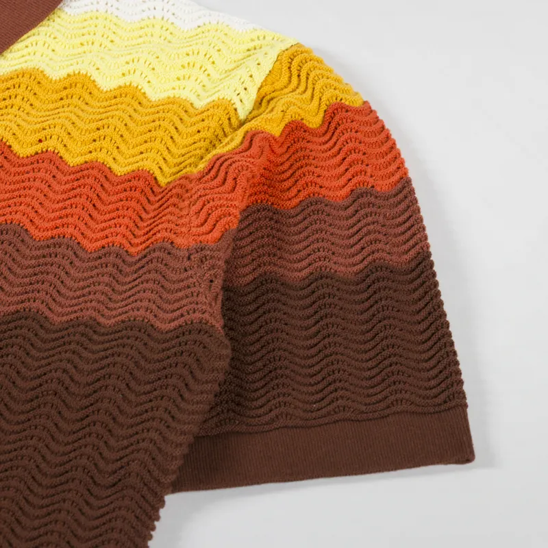 Percival Gum Drop Knitted Shirt Umber-3