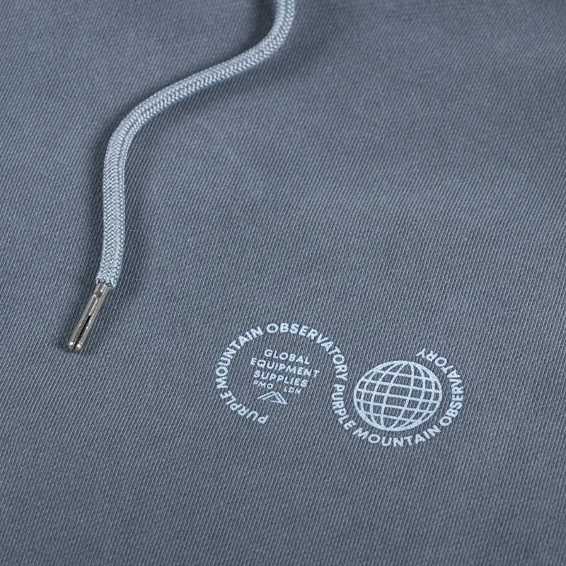 Purple Mountain Observatory Core Logo Hoody Garment Dye Slate-6