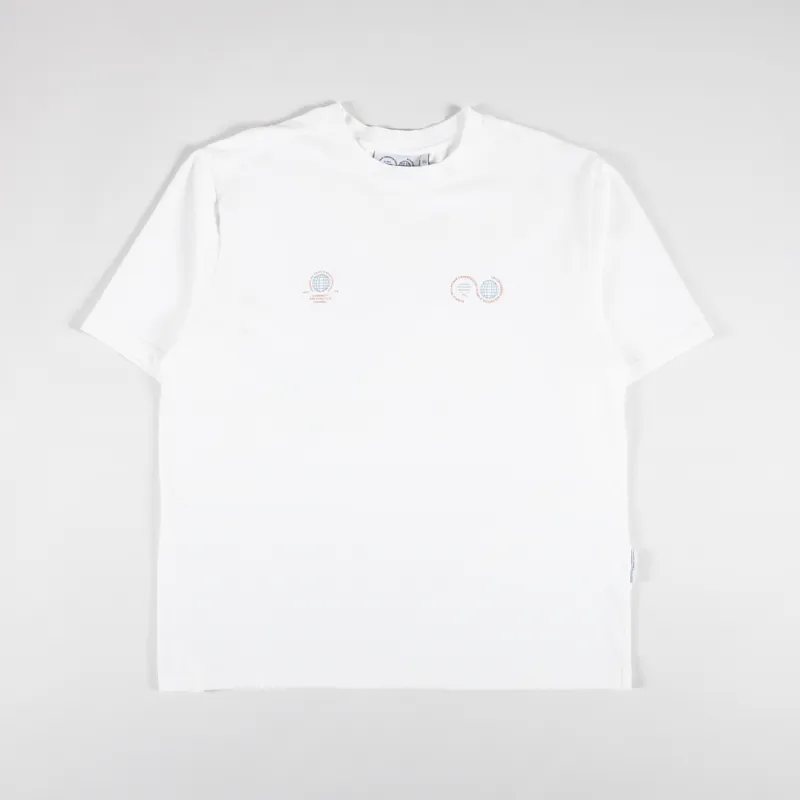 Purple Mountain Observatory Globe Logo T Shirt White-1