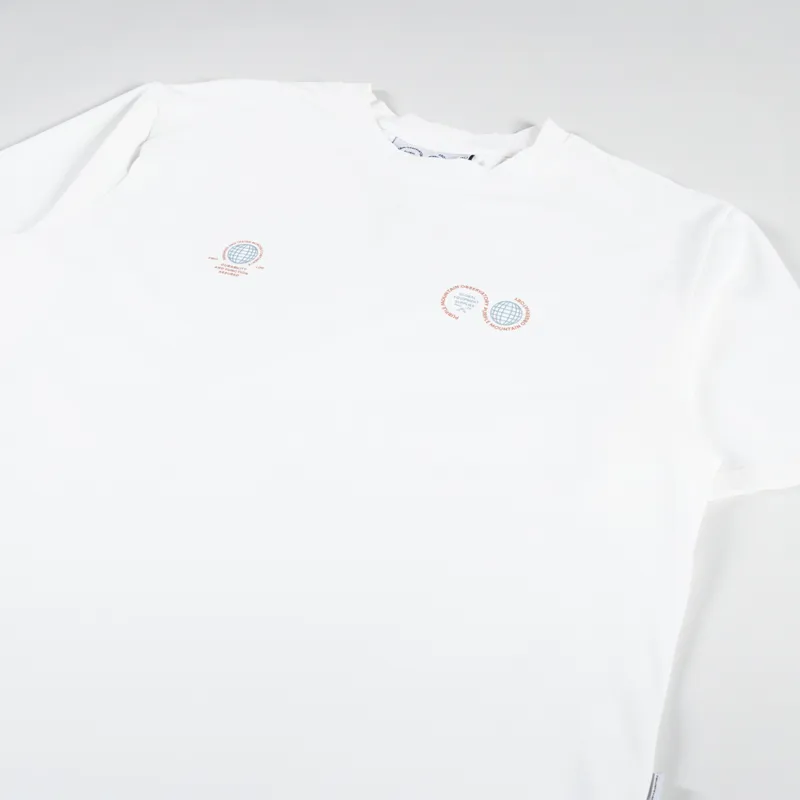 Purple Mountain Observatory Globe Logo T Shirt White-4