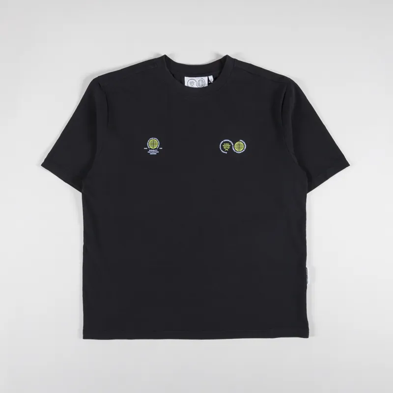 Purple Mountain Observatory Globe Logo T Shirt Black-1