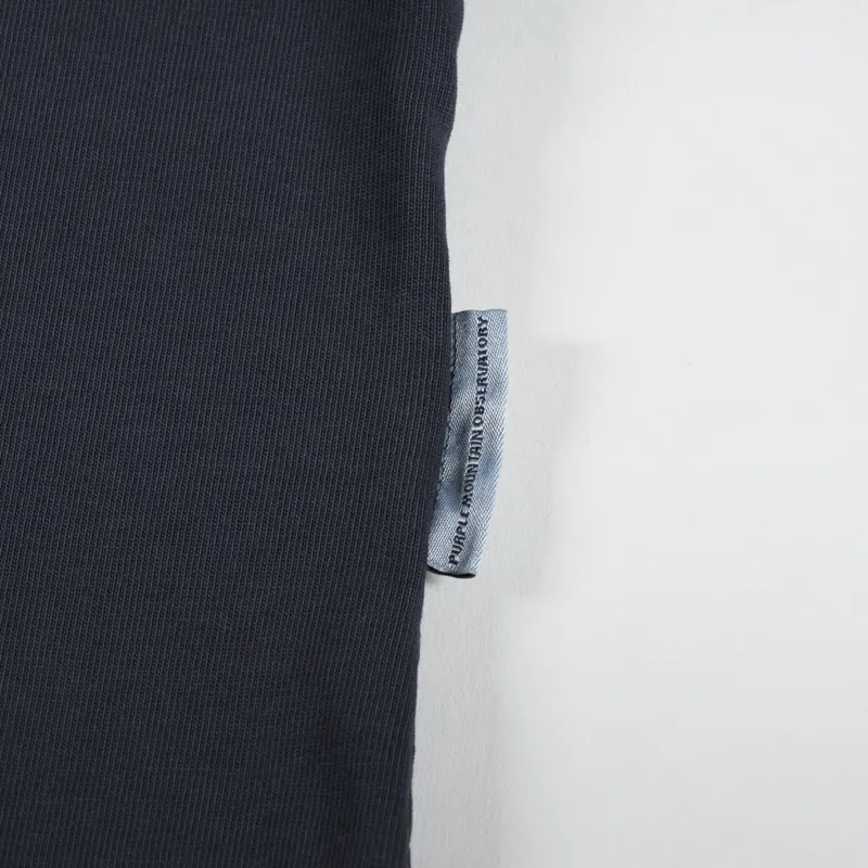 Purple Mountain Observatory Garment Dyed T Shirt Black-3