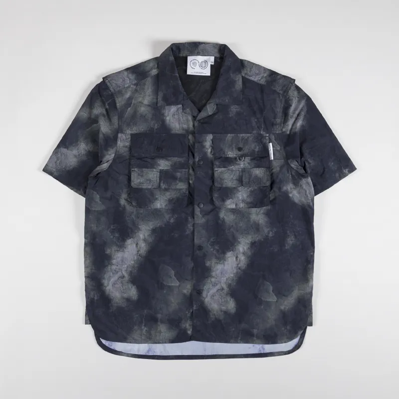 Purple Mountain Observatory Trail Multi Pocket Shirt Smoke Texture Print