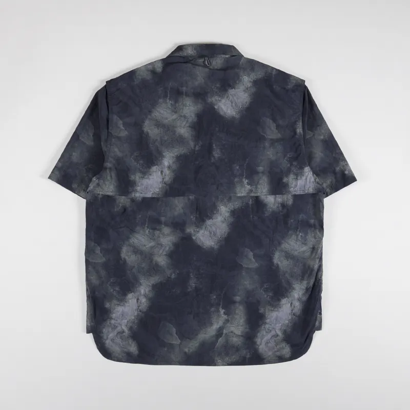 Purple Mountain Observatory Trail Multi Pocket Shirt Smoke Texture Print-1