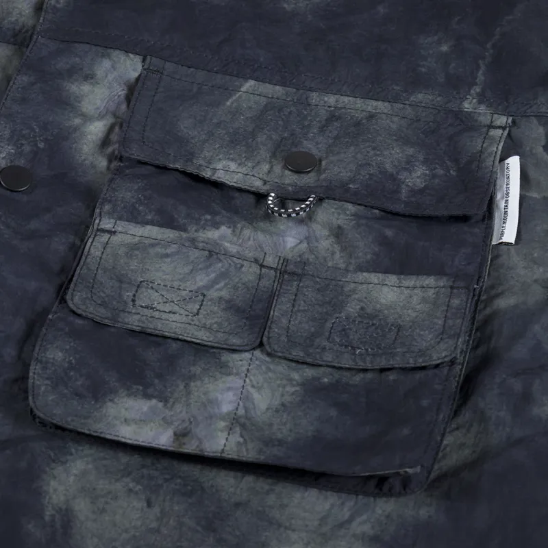 Purple Mountain Observatory Trail Multi Pocket Shirt Smoke Texture Print-5