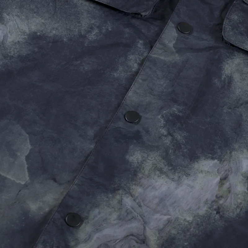 Purple Mountain Observatory Trail Multi Pocket Shirt Smoke Texture Print-7