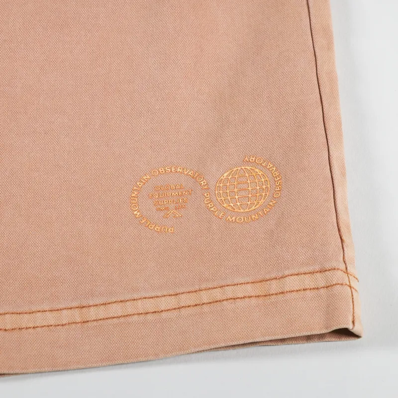 Purple Mountain Observatory Wide Leg Trek Cotton Short Burnt Peach-5