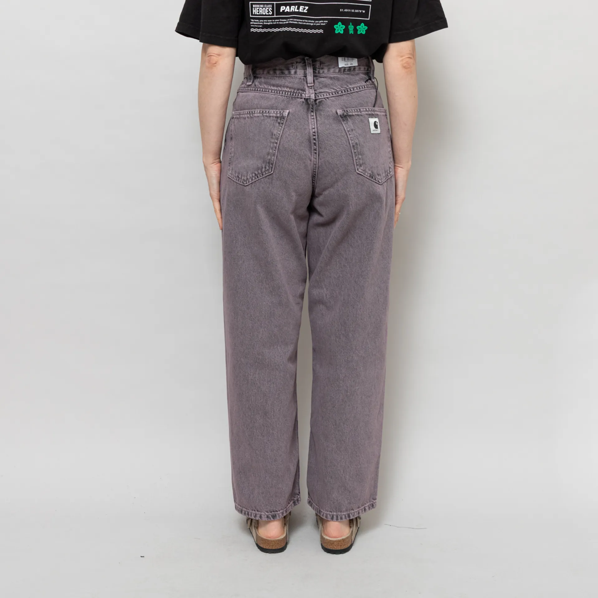 Carhartt WIP Womens Brandon Pant Black Hortensia Garment Dyed
