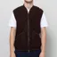 Universal Works Zip Waistcoat Brown Wool Fleece