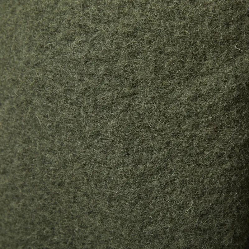 Universal Works Zip Waistcoat Olive Wool Fleece-7