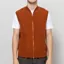 Universal Works Zip Waistcoat Rust Wool Fleece