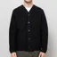 Universal Works Cardigan Black Wool Fleece