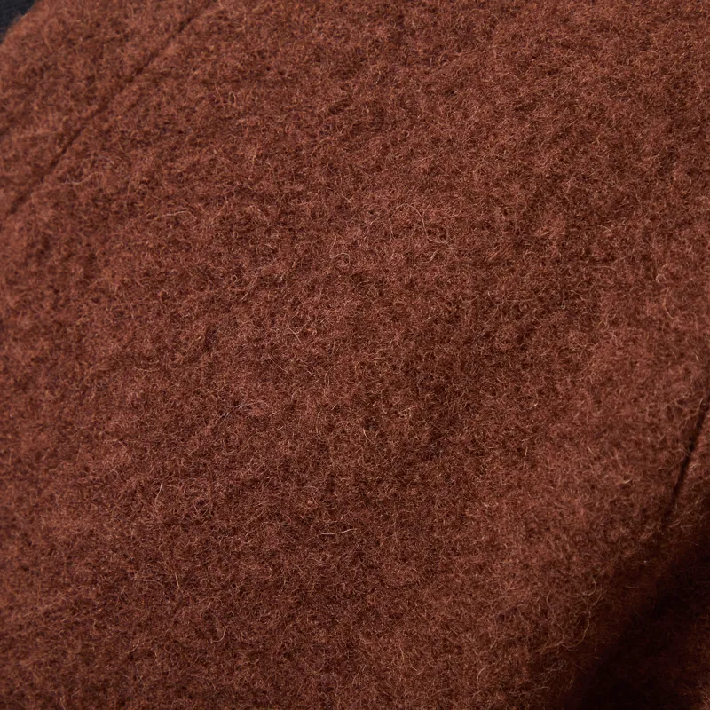 Universal Works Cardigan Cacao Wool Fleece-7
