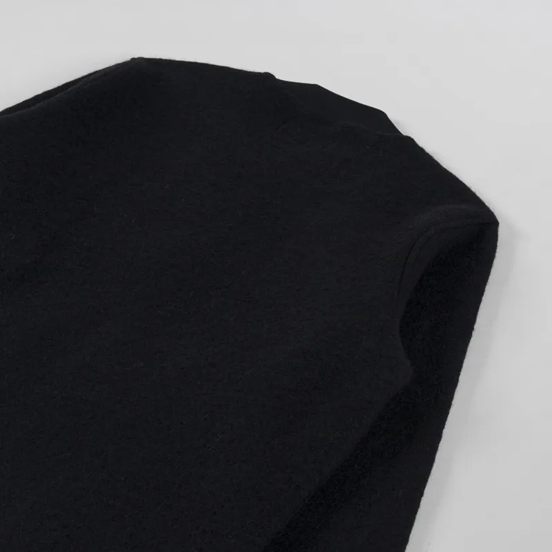 Universal Works Zip Bomber Jacket Black Wool Fleece-3