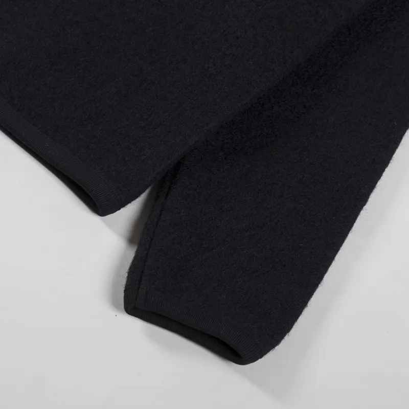 Universal Works Zip Bomber Jacket Black Wool Fleece-8