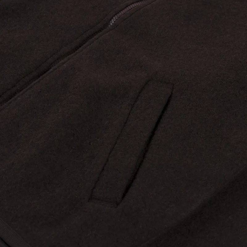 Universal Works Zip Bomber Jacket Brown Wool Fleece-5