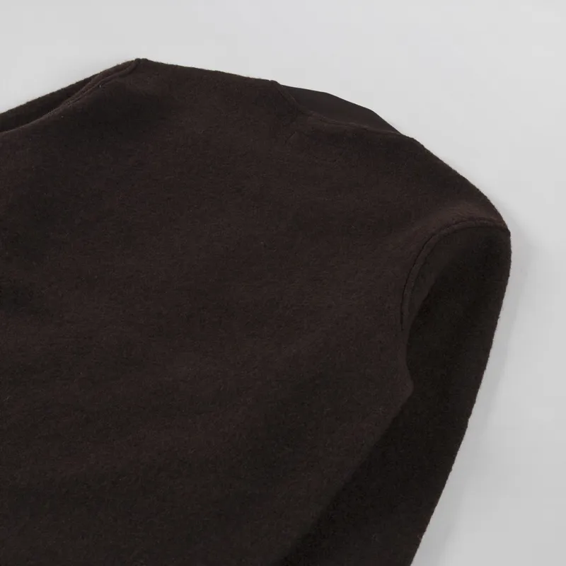 Universal Works Zip Bomber Jacket Brown Wool Fleece-3