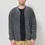 Universal Works Zip Bomber Jacket Grey Marl Wool Fleece