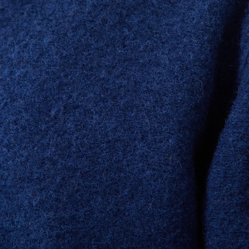 Universal Works Zip Bomber Jacket Indigo Wool Fleece-7