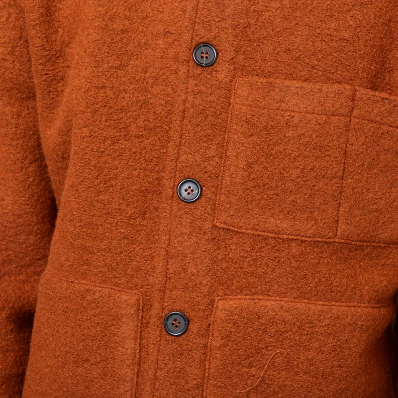 Universal Works Uniform Jacket Rust Wool Fleece-7