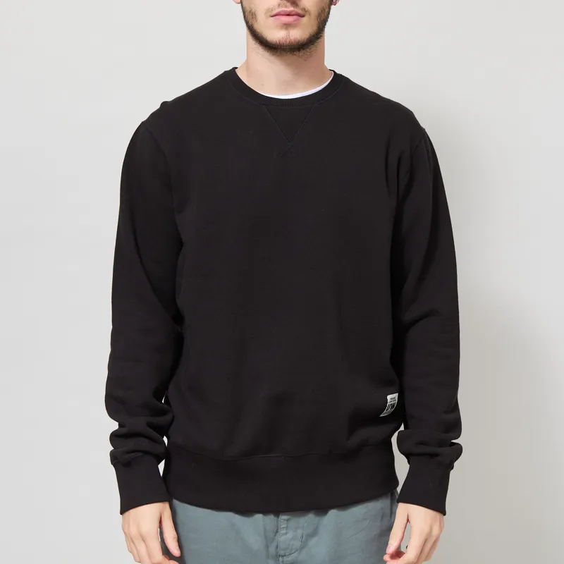 Universal Works Core Sweatshirt Black Brush Back Sweat