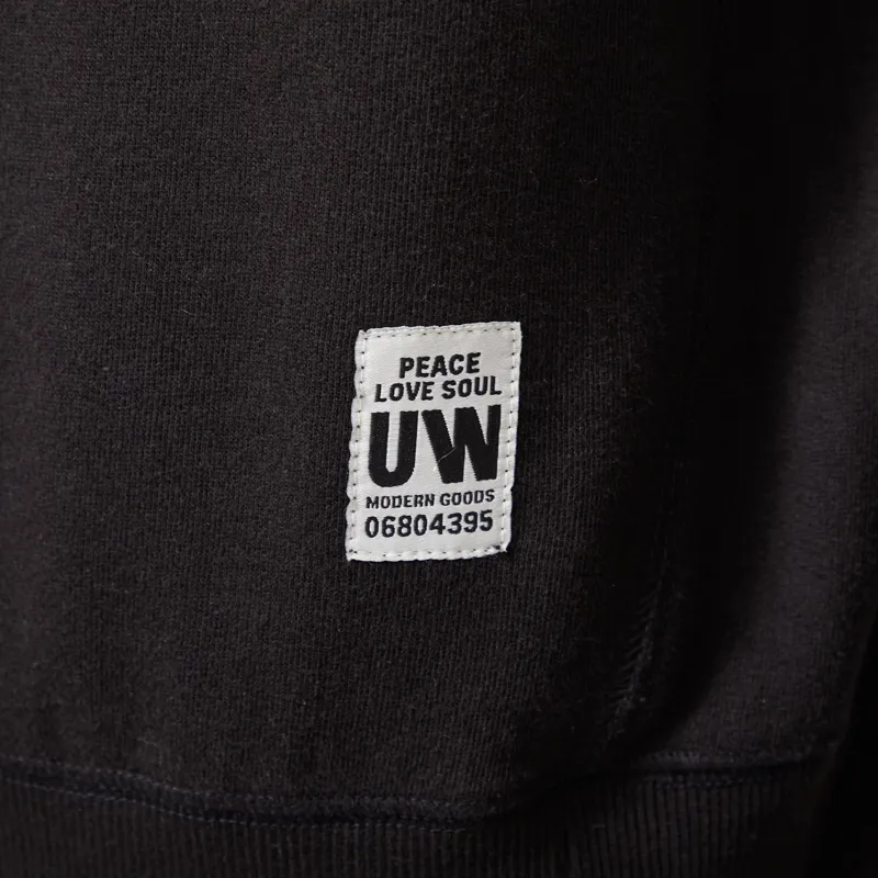 Universal Works Core Sweatshirt Black Brush Back Sweat-6