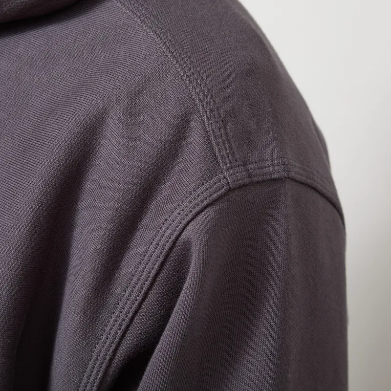 Carhartt WIP Hooded American Script Sweat Graphite-4