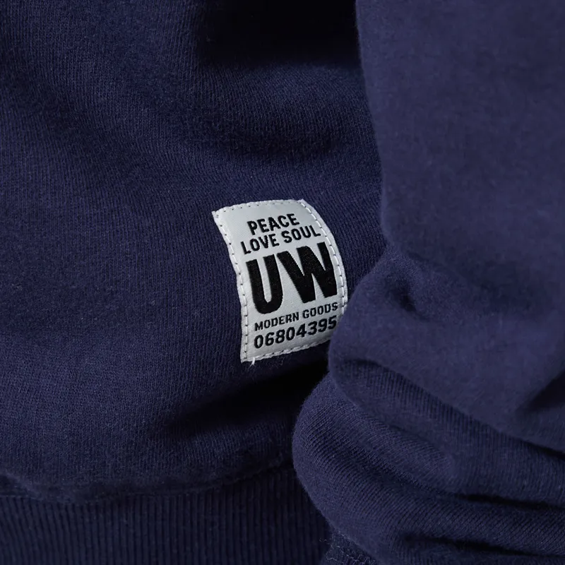 Universal Works Core Sweatshirt Navy Brush Back Sweat-5
