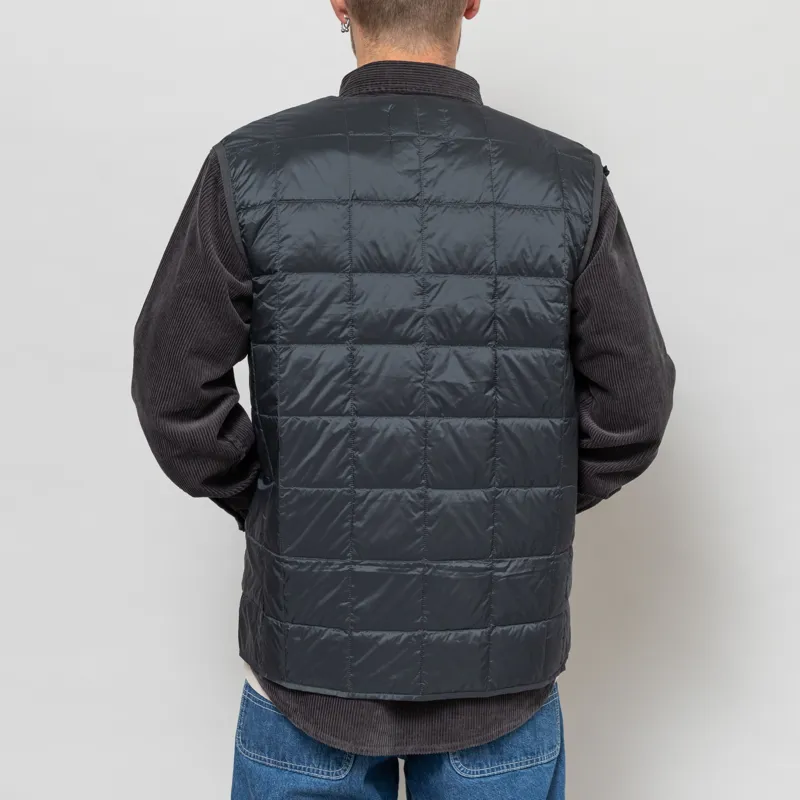 Taion V-Neck Button Down Vest Charcoal-4