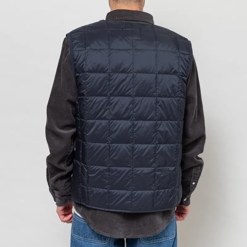 Taion V-Neck Button Down Vest Dark Navy-4