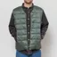 Taion V-Neck Button Down Vest Dark Sage Green
